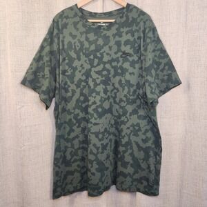 Nike Tee Tall Fit Camouflage Print Mens 3XL Green Short Sleeve Big & Tall Cotton